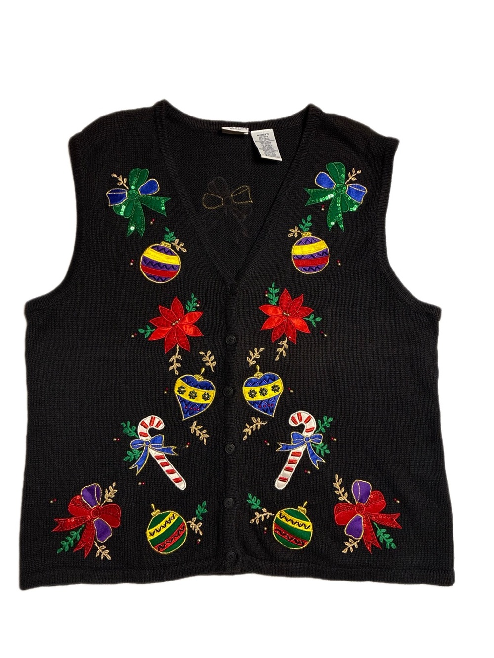 Bobbie Brooks Plus Size Vintage Christmas Vest 18W/20W Excellent Condition